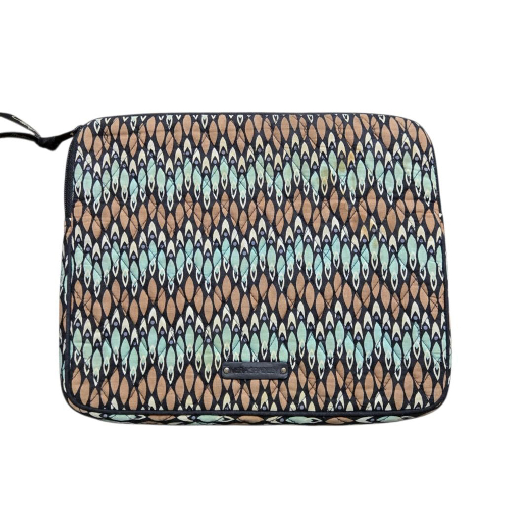 Vera Bradley Sierra Stream Tablet Case Padded I-pad Electronic Devise Brown Blue
